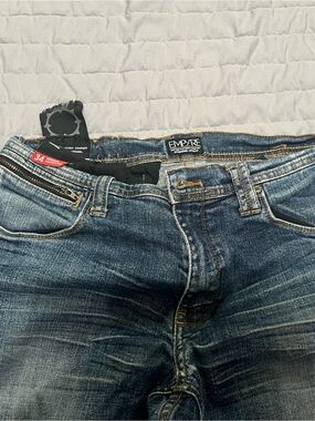 Vintage y2k Empyre Men's Blue Washed Denim Jeans - 34